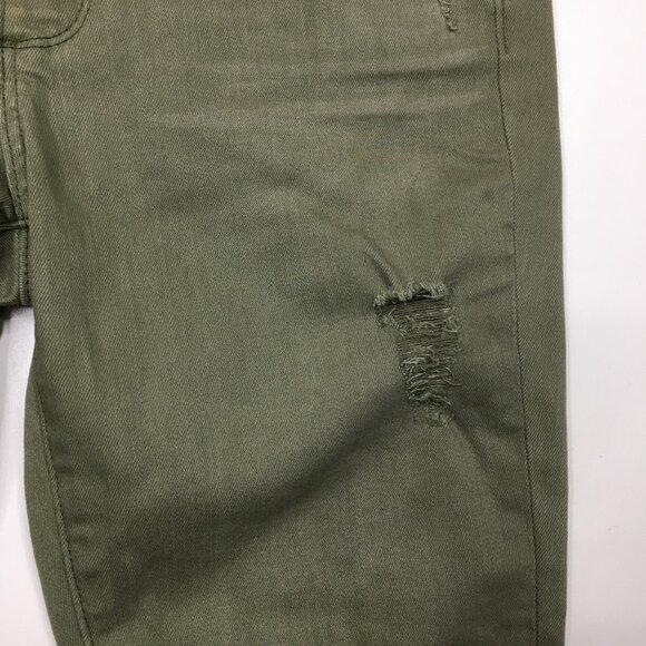 AG ADRIANO GOLDSCHMIED Green Distressed The Legging Ankle Super Skinny Jeans - Picture 7 of 13